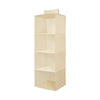 Hanging Wardrobe Organizer- 4 Shelves Non-Woven Fabric Hanging Storage Wardrobe Organizer